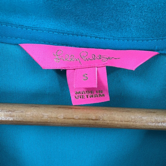 Lilly Pulitzer Skipper Velour Dress in Maldives Green Turquoise | Small - Picture 6 of 7